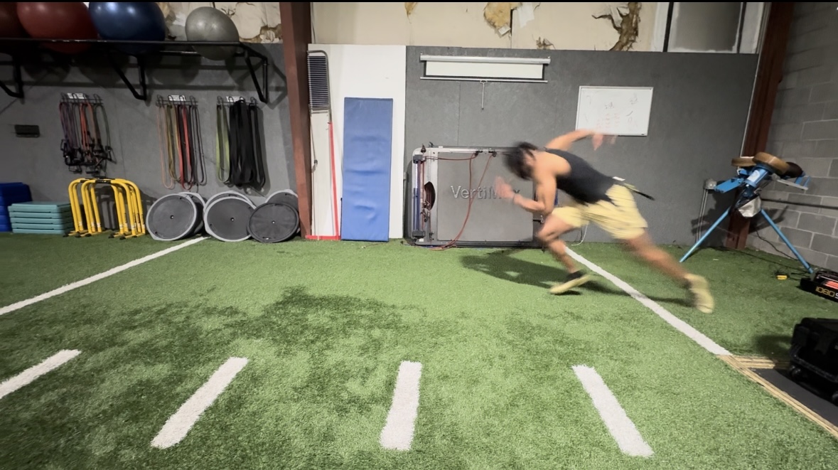 Athlete sprint training at Gilligan Sports Performance